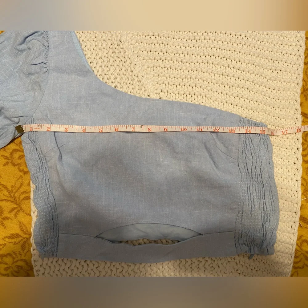 Zara Blue Asymmetrical Ruffled Blouse Bundle